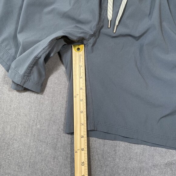 Vuori Mens Gray Elastic Waist Drawstring Shorts X-Large Recycled Polyester Blend - Picture 10 of 10